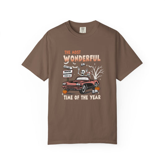 Skeletons Driving Car Halloween T-Shirt