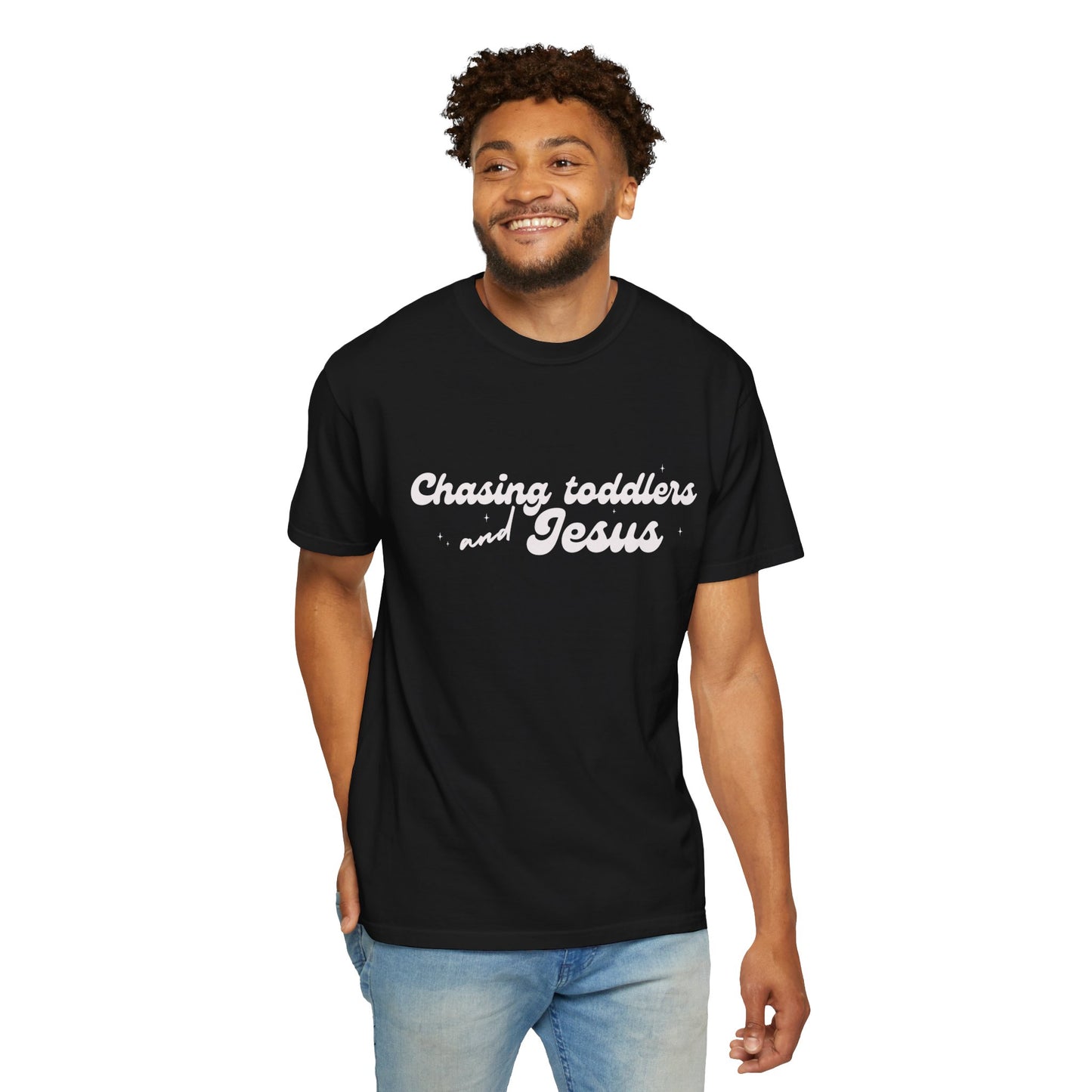 Chasing Toddlers and Jesus T-Shirt, Vintage Mommy Tee, Faith-Based Apparel, Gift for Parents, Church Activities, Casual Wear