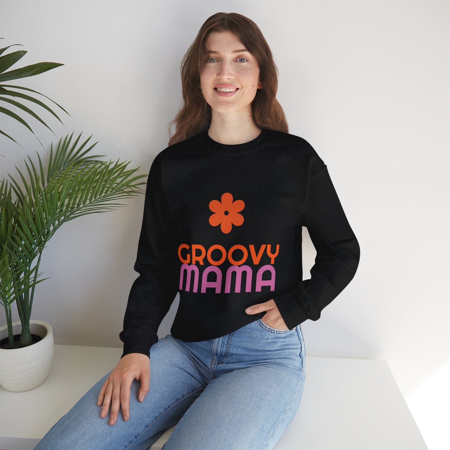 Groovy Mama Crewneck Sweatshirt - Unisex Heavy Blend™