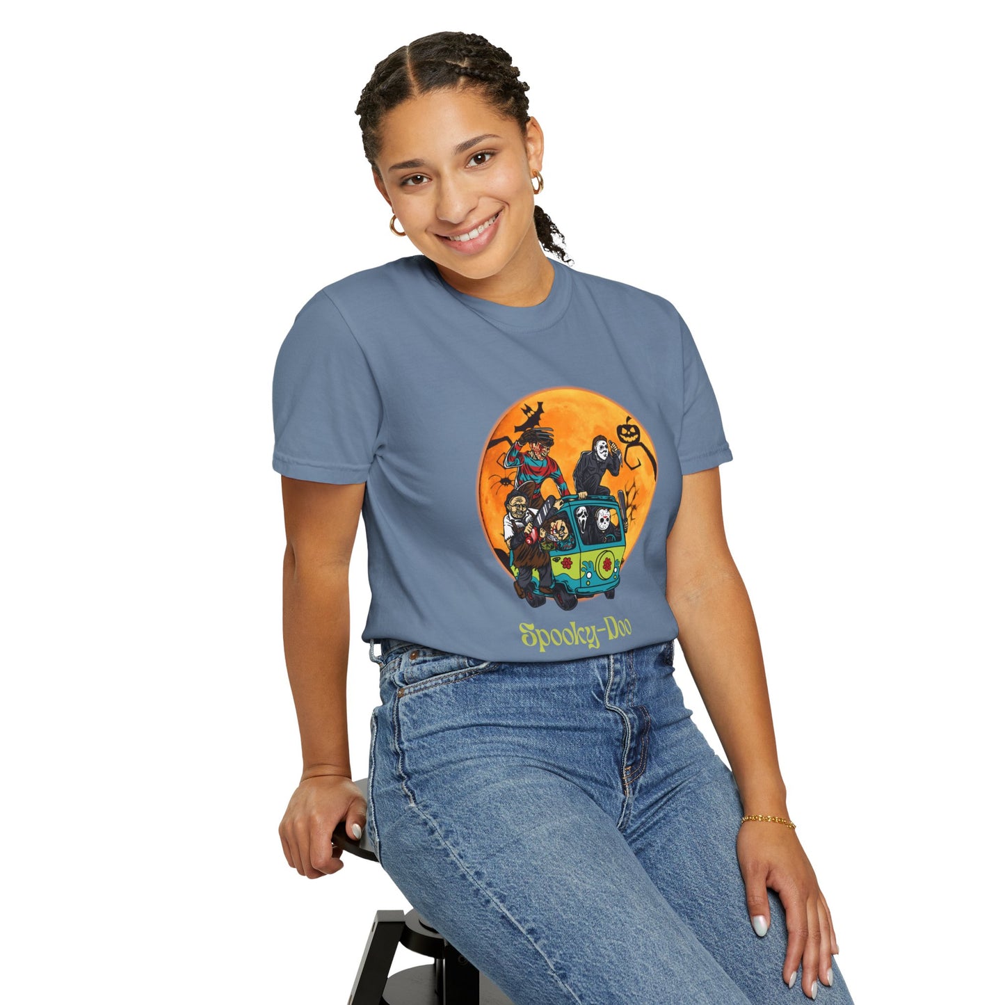 Spooky-Doo, Horror Characters, Unisex T-shirt for Halloween, Cozy Graphic Tee, Perfect for Costume Parties, Halloween Celebration, Gift for Fans