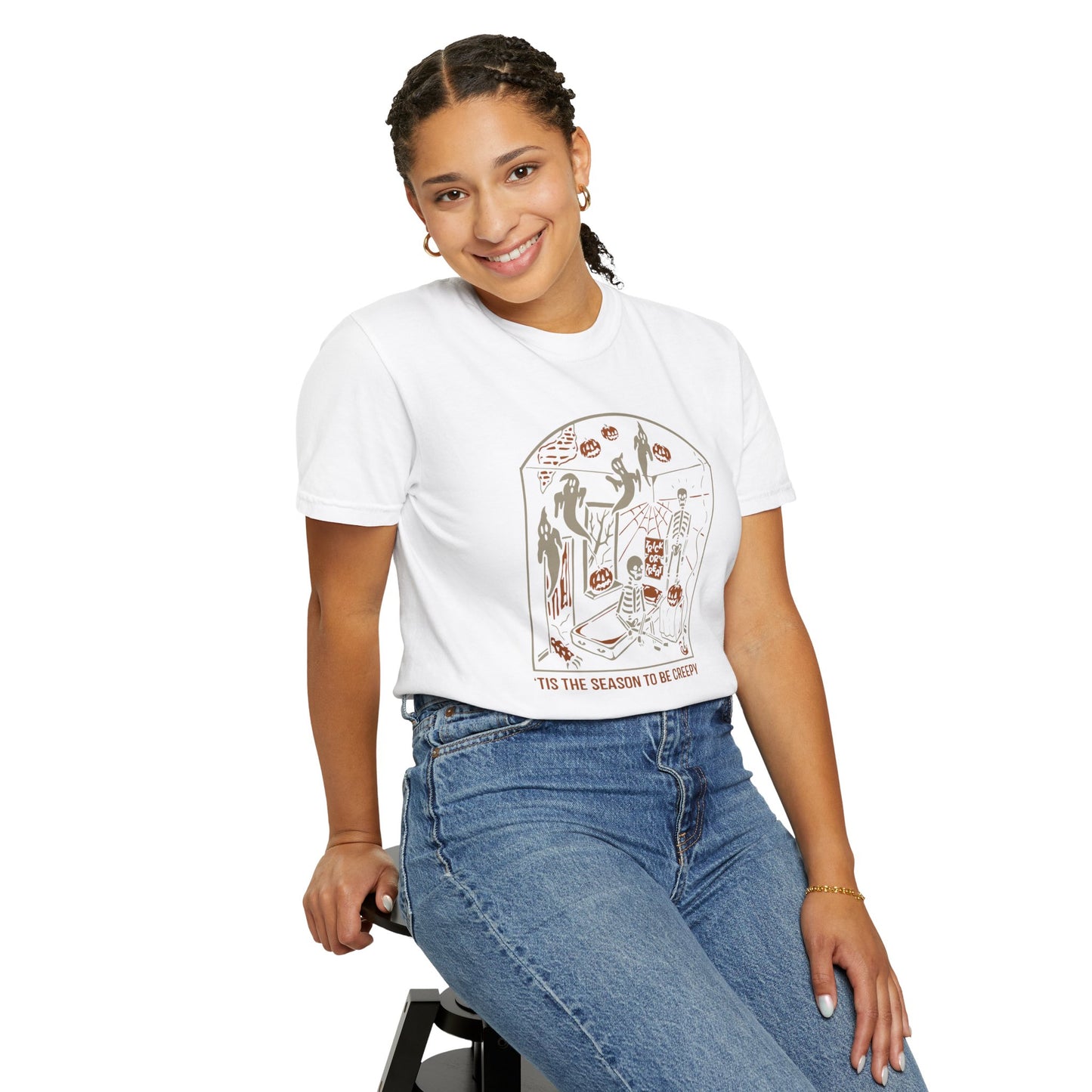 'Tis the Season to be Creepy, Holiday Unisex Tee, Halloween Shirt, Spooky T-Shirt, Casual Wear, Gift for Halloween Lovers