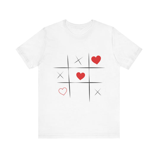 Love Game Tic Tac Toe Hearts T-Shirt