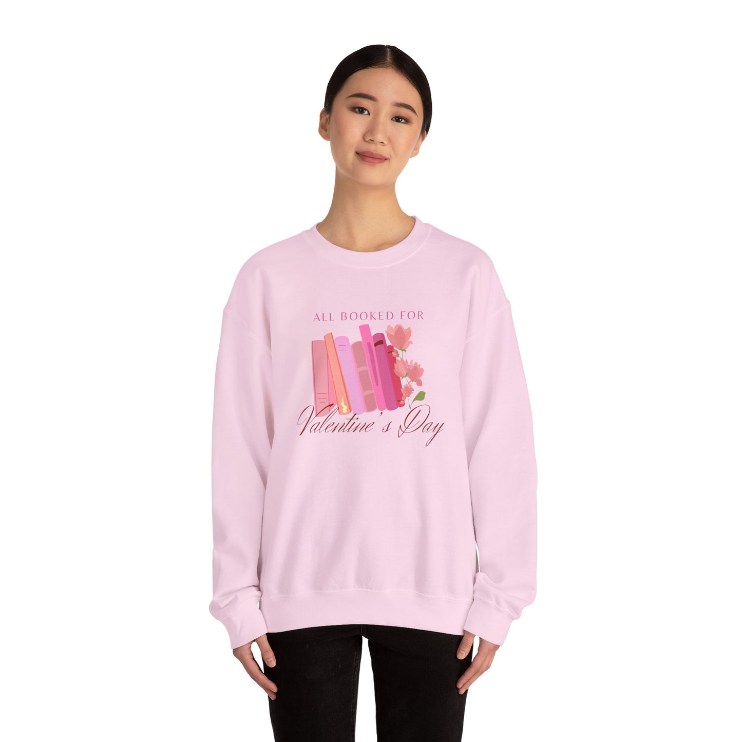 Valentine's Day Book Lover Crewneck Sweatshirt - All Booked