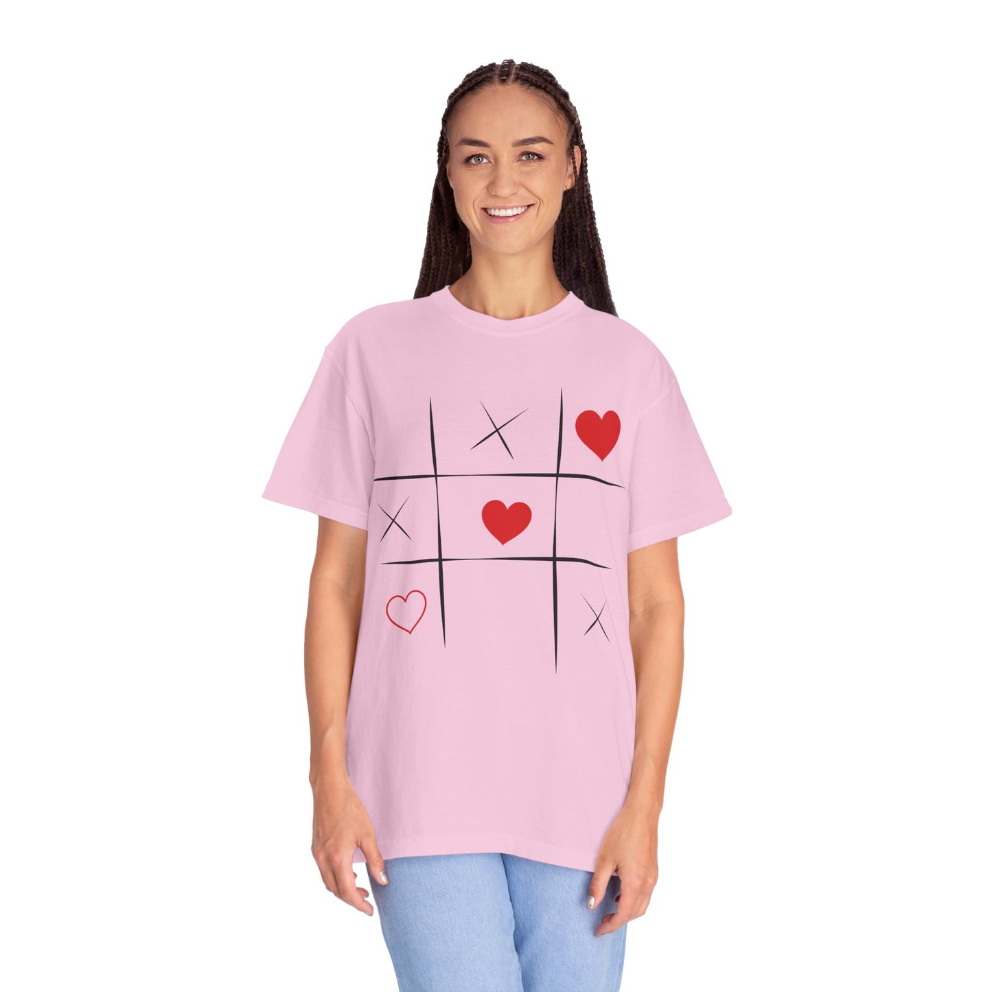 Love Game Tic Tac Toe Hearts T-Shirt