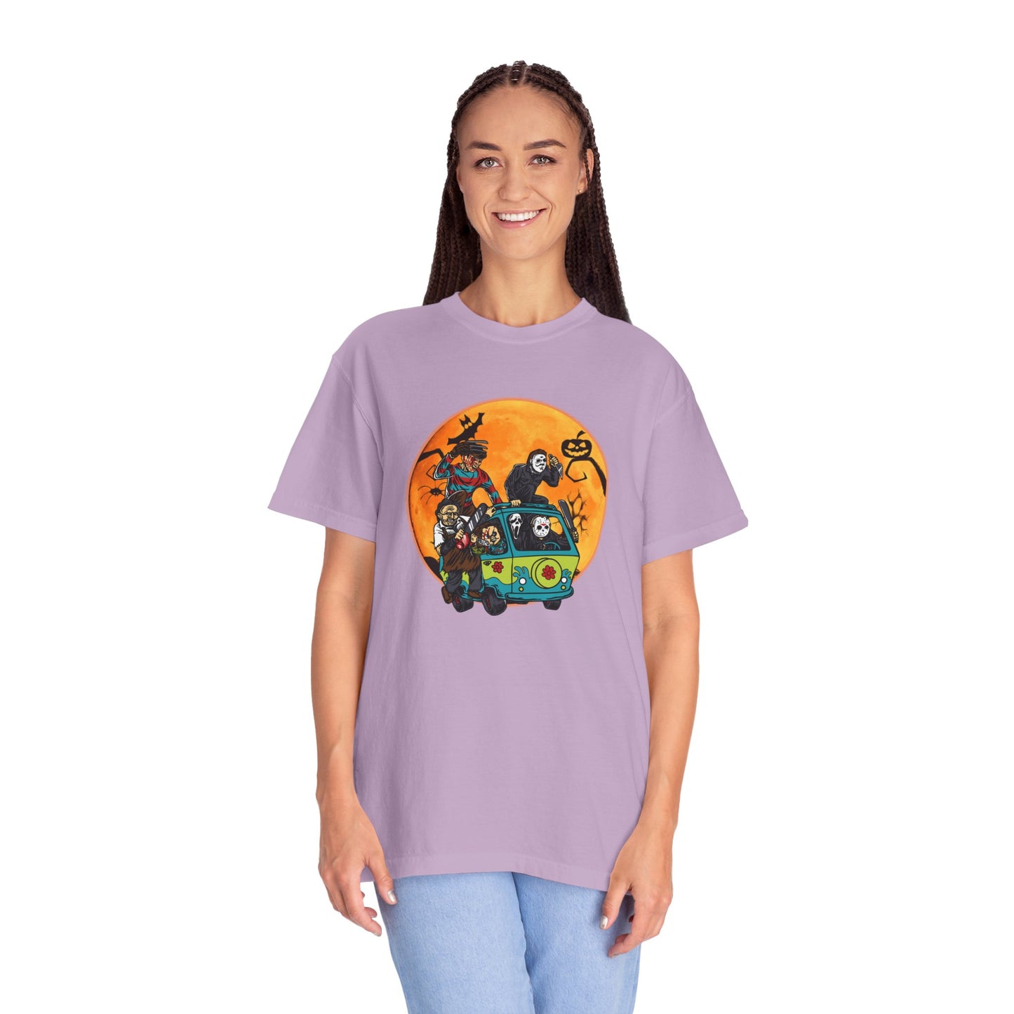 Spooky Adventure T-shirt - Unisex Garment-Dyed, Halloween Costume, Fun Graphic Tee, Festive Outfit, Casual Wear, Gift Idea