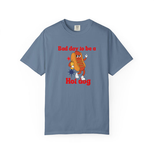 Funny Bad Day to be a Hot Dog Unisex Tee
