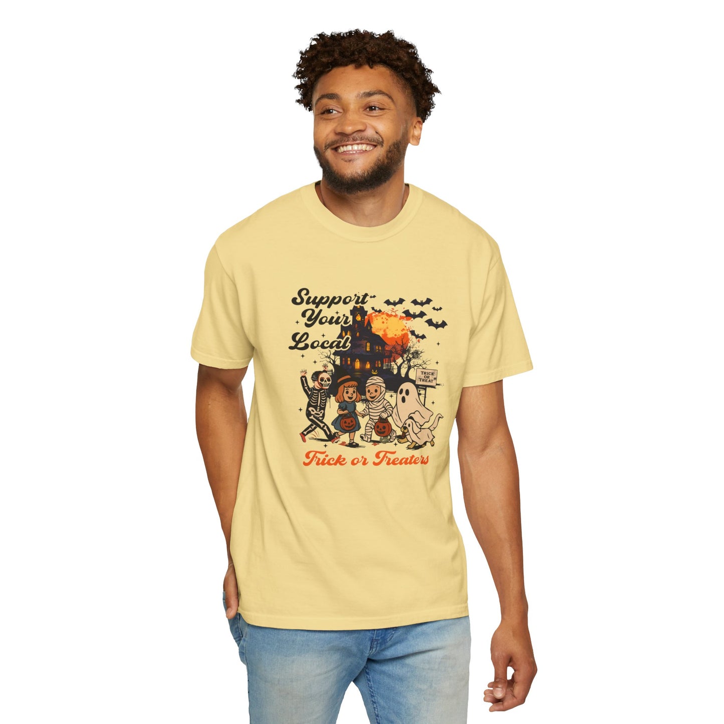 Support Your Local Trick or Treaters T-shirt | Fun Fall Apparel, Halloween Shirt, Unisex Tee, Gift for Halloween Lovers, Cozy Festival Wear