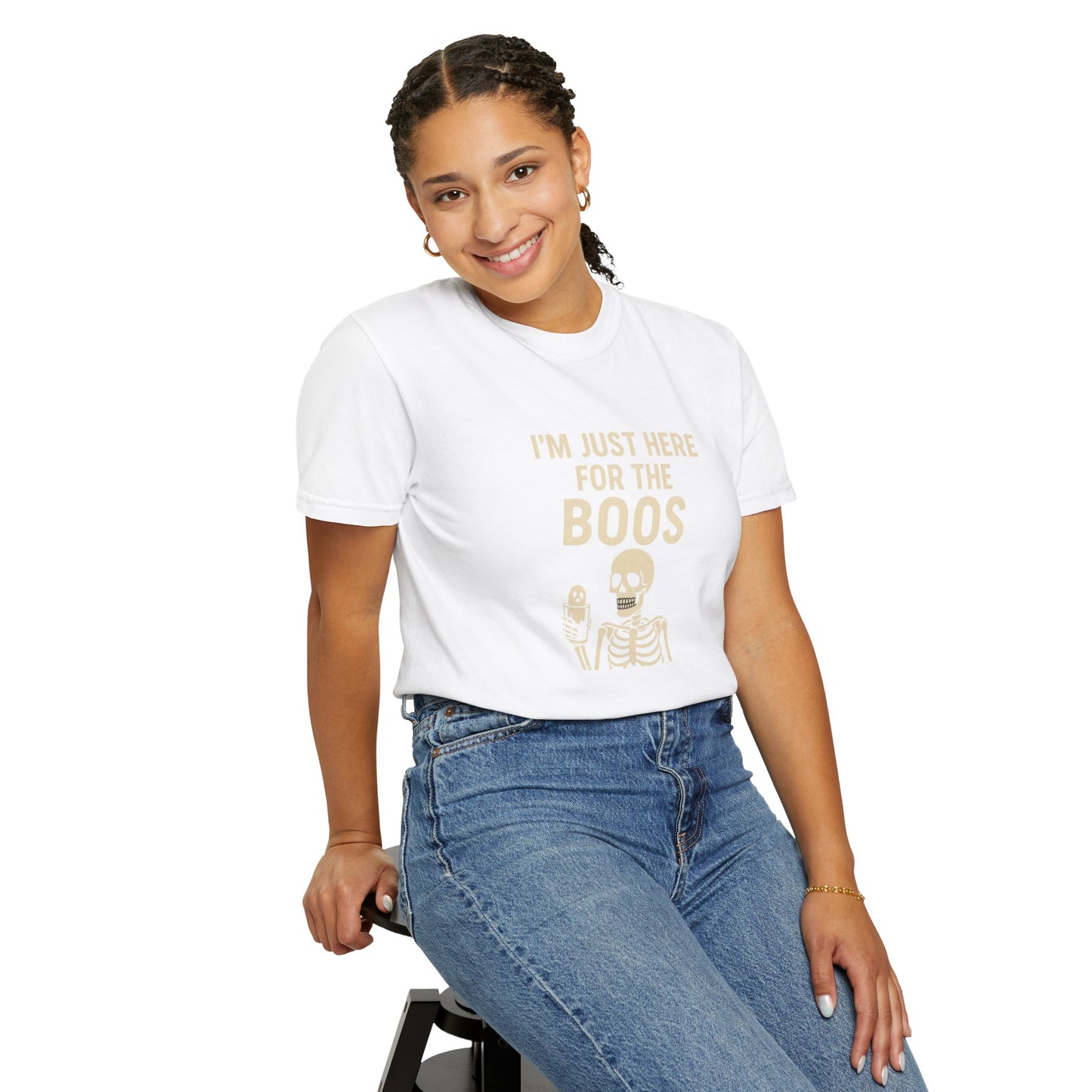 Skeleton Unisex T-shirt - I'm Just Here for the Boos, Halloween