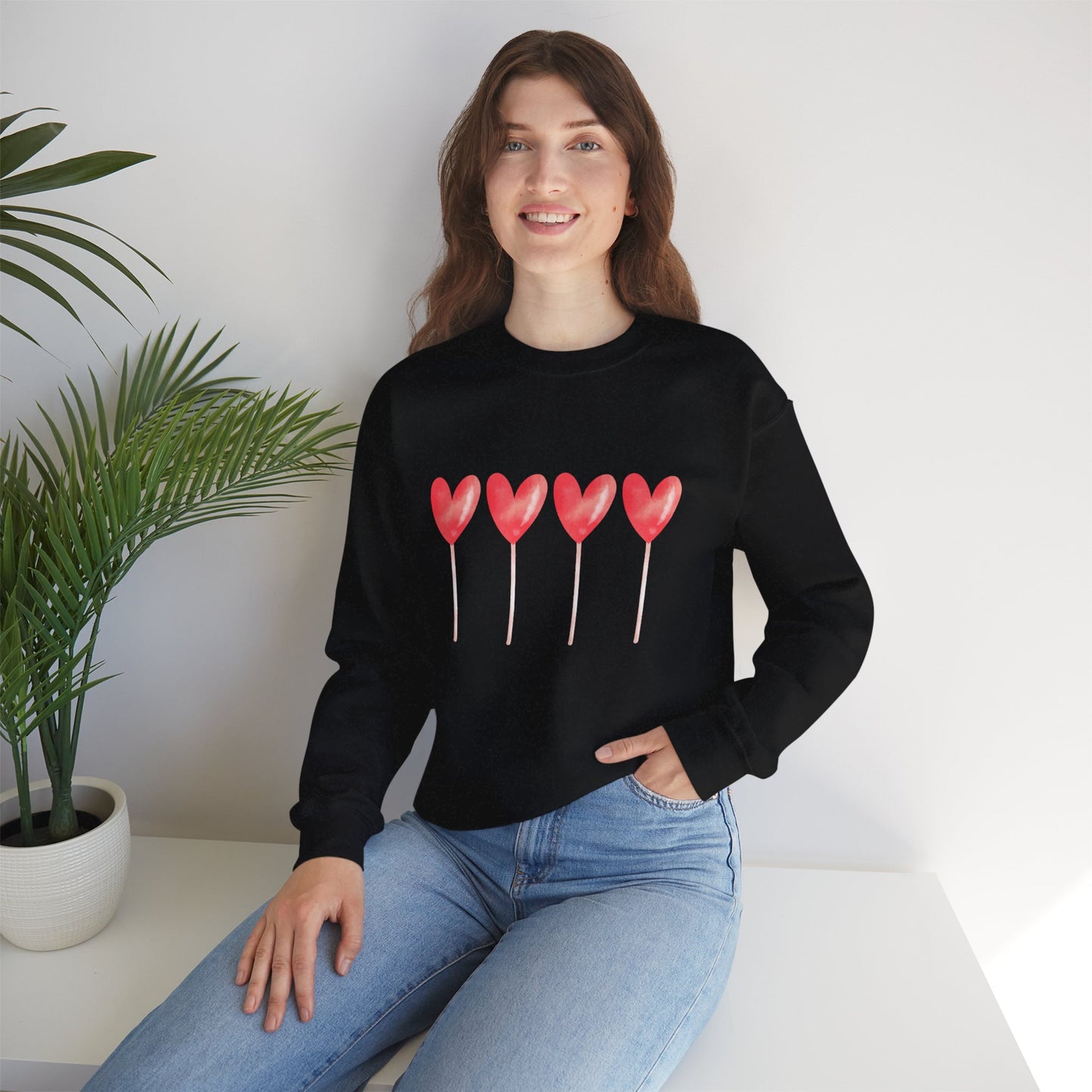 Love Hearts Crewneck Sweatshirt - Unisex Heavy Blend™