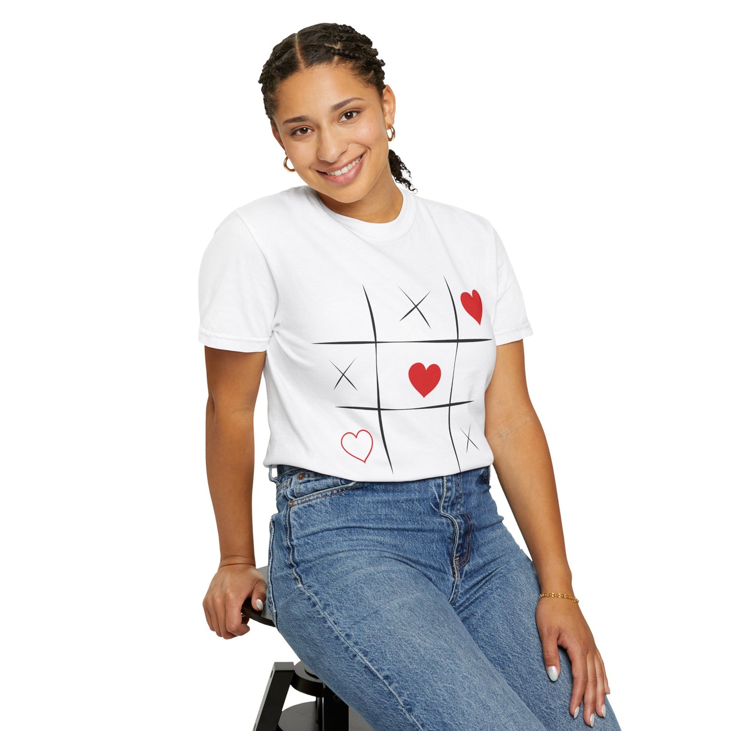 Love Game Tic Tac Toe Hearts T-Shirt