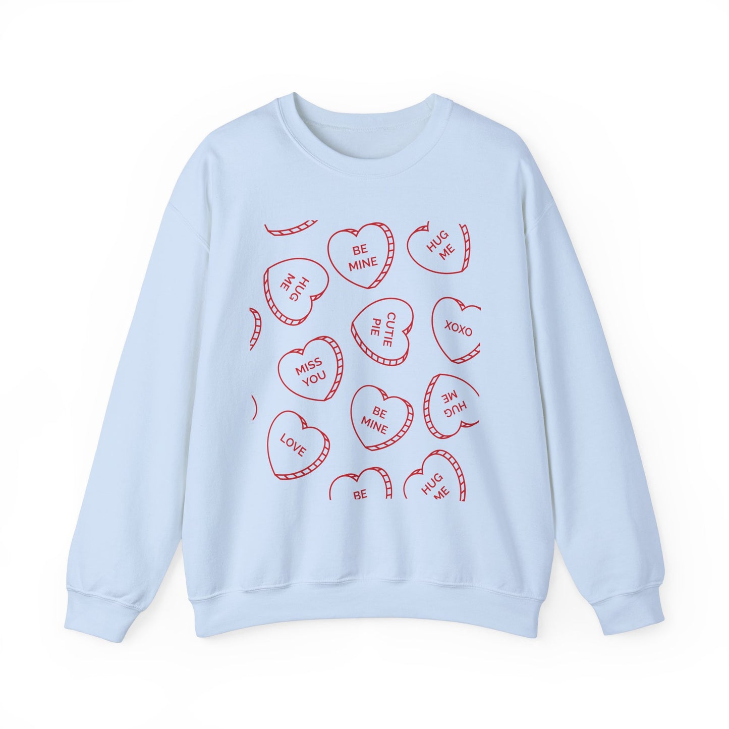 Candy Heart Crewneck Sweatshirt - Heart Design - Cute and Cozy