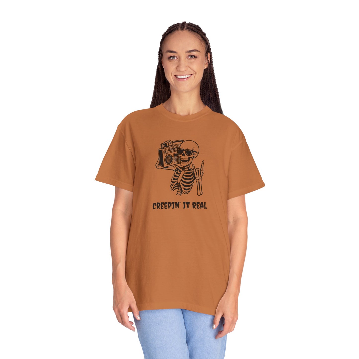 Creepin' It Real T-Shirt, Halloween Tee, Skeleton Shirt, Unisex Graphic Tee, Casual Wear, Gift for Friends