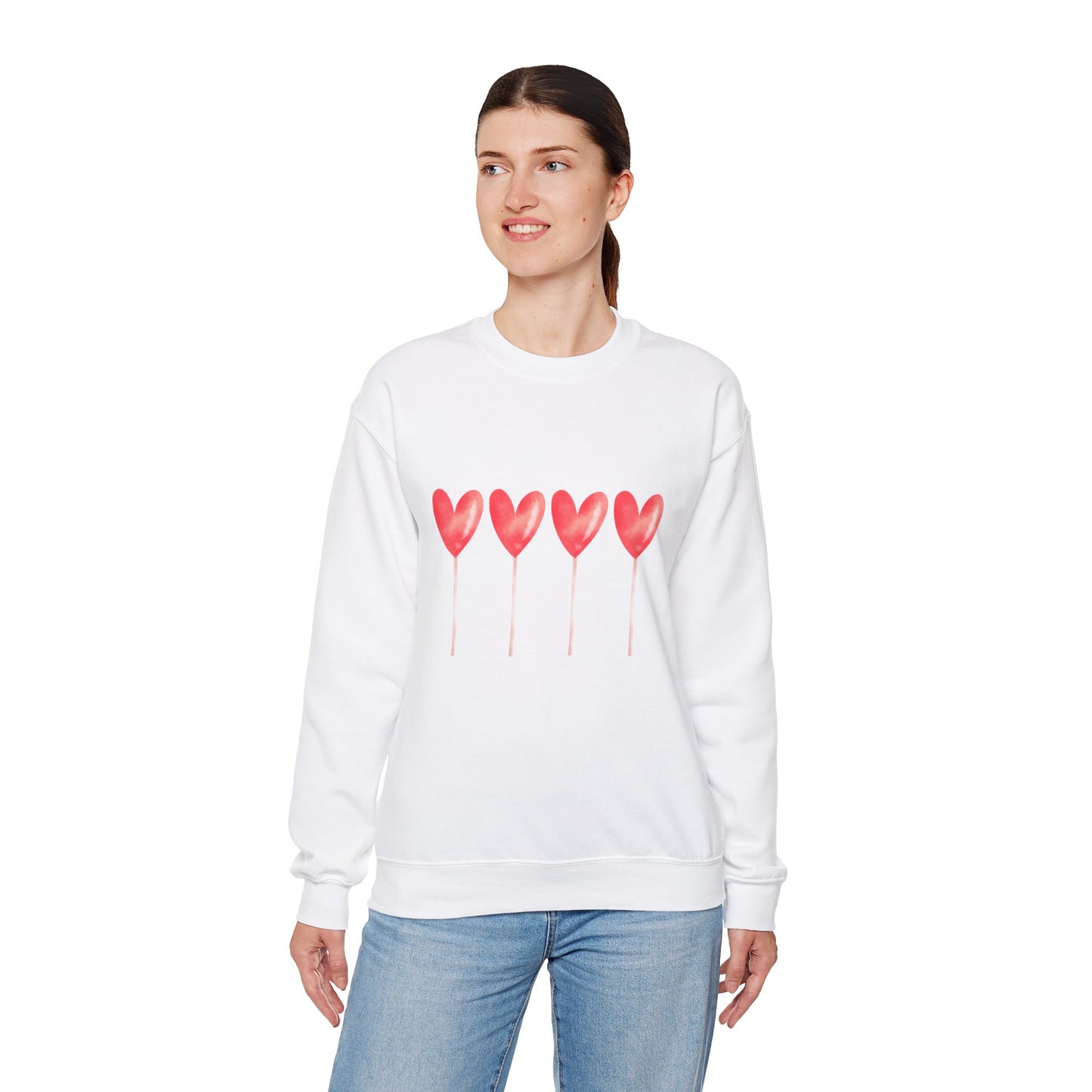 Love Hearts Crewneck Sweatshirt - Unisex Heavy Blend™