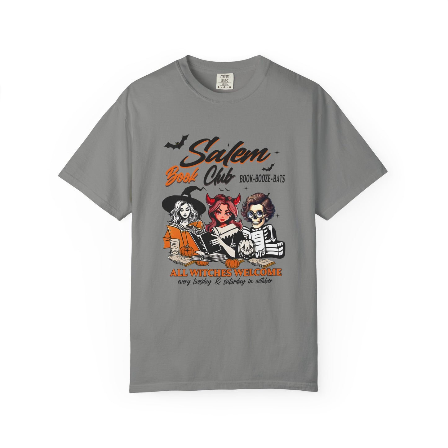 Salem Book Club T-Shirt, Witches Welcome Tee, Unisex Halloween Shirt, Spooky Gift for Readers, Book Lovers Apparel