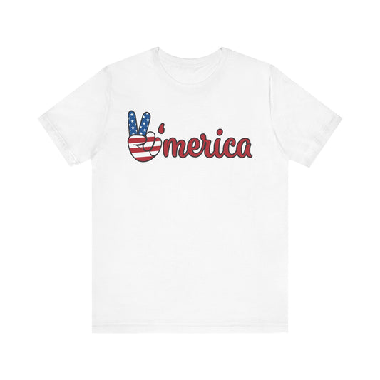 America Peace Unisex Tee - Patriotic Graphic T-Shirt