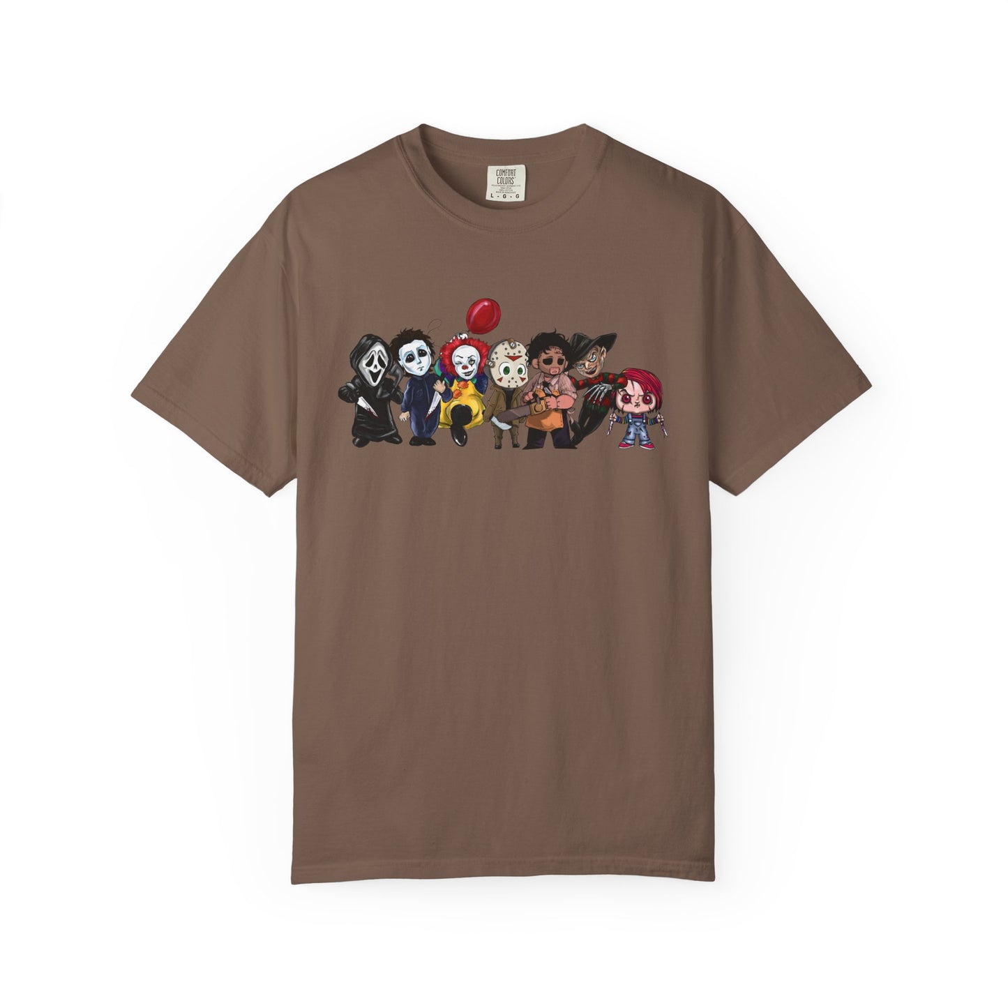 Baby Horror Characters T-Shirt, Unisex Horror Tee, Halloween Shirt, Ghostly Art Tee, Chibi Characters Apparel