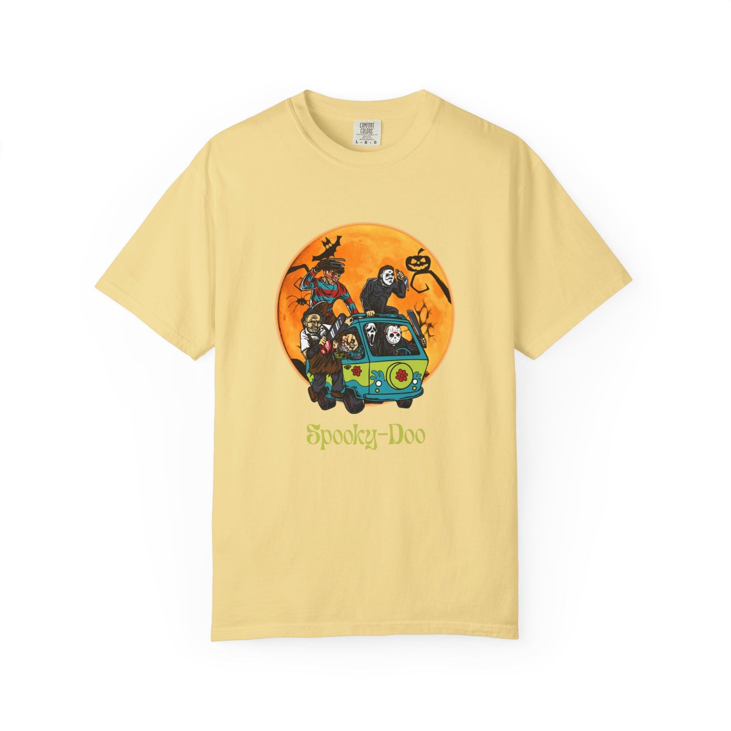 Spooky-Doo, Horror Characters, Unisex T-shirt for Halloween, Cozy Graphic Tee, Perfect for Costume Parties, Halloween Celebration, Gift for Fans