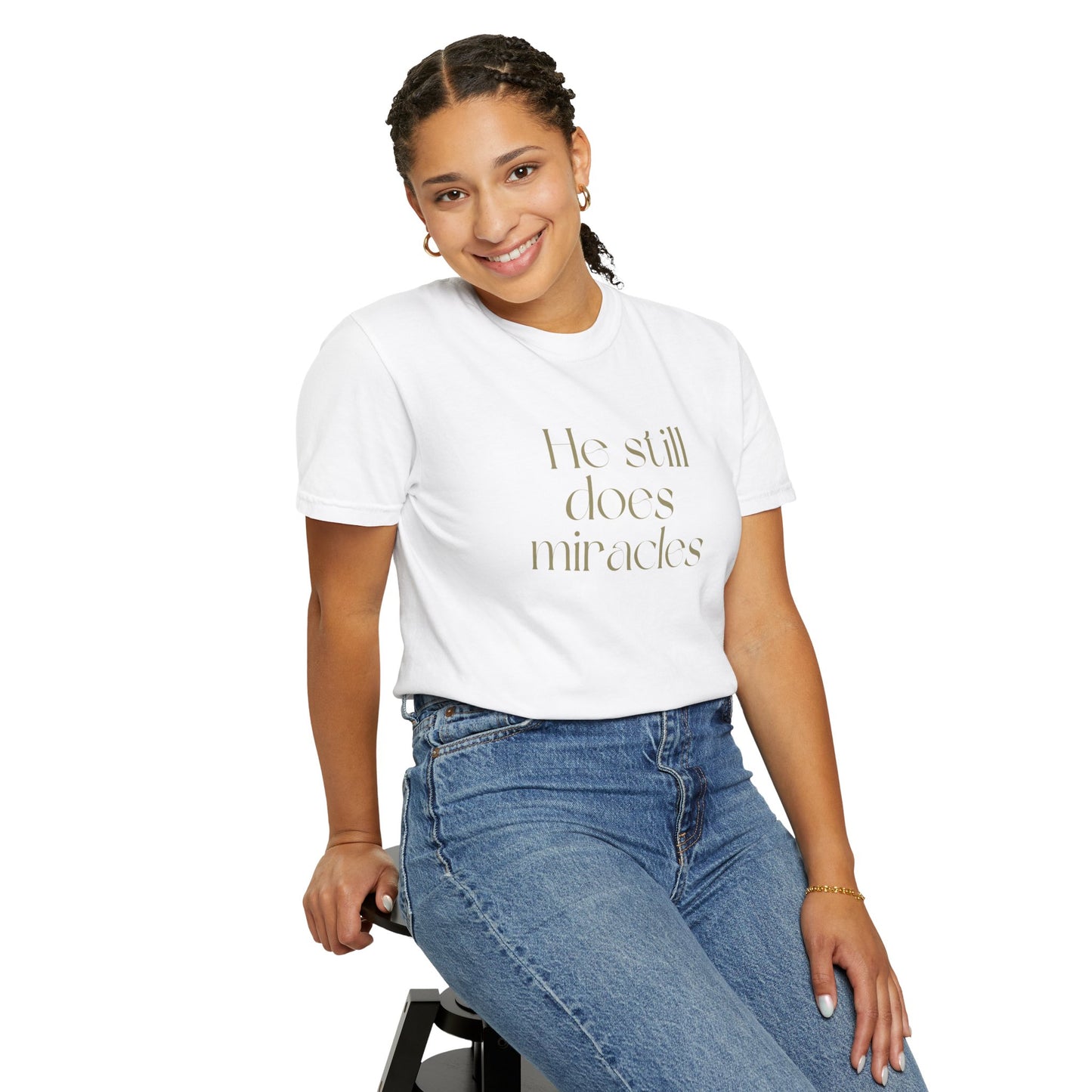 Unisex Garment-Dyed T-shirt with Inspirational Quote | He Still Does Miracles, Christian Apparel, Faith-Based Gift, Casual Wear, [...]