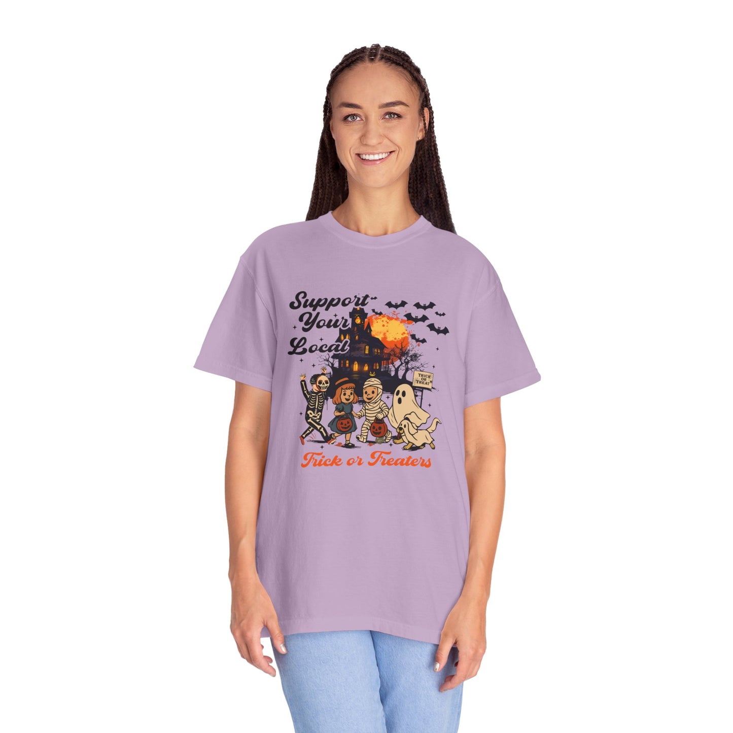 Support Your Local Trick or Treaters T-shirt | Fun Fall Apparel, Halloween Shirt, Unisex Tee, Gift for Halloween Lovers, Cozy Festival Wear