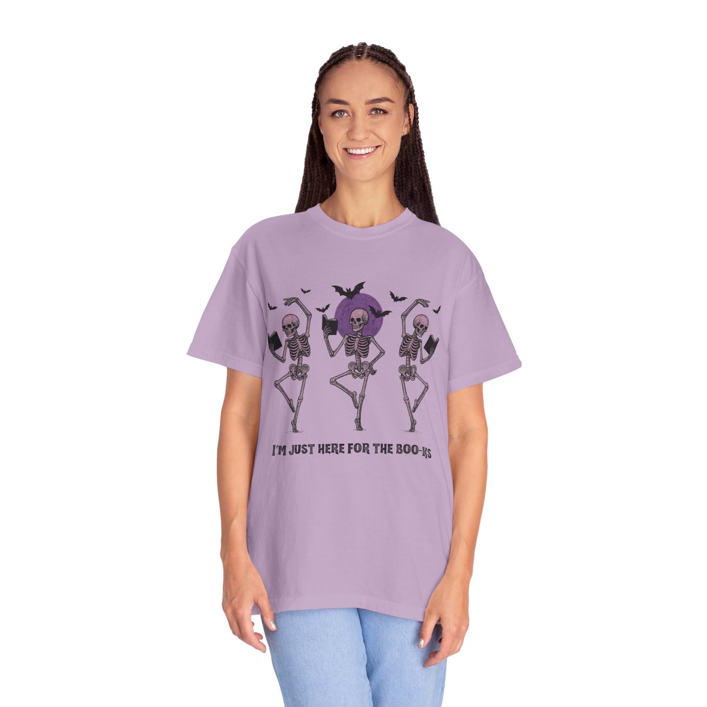 Halloween Skeleton T-Shirt, Unisex Spooky Tee, I'm Just Here for the Boo-ks, Cute Halloween Shirt, Festive Fall Wear