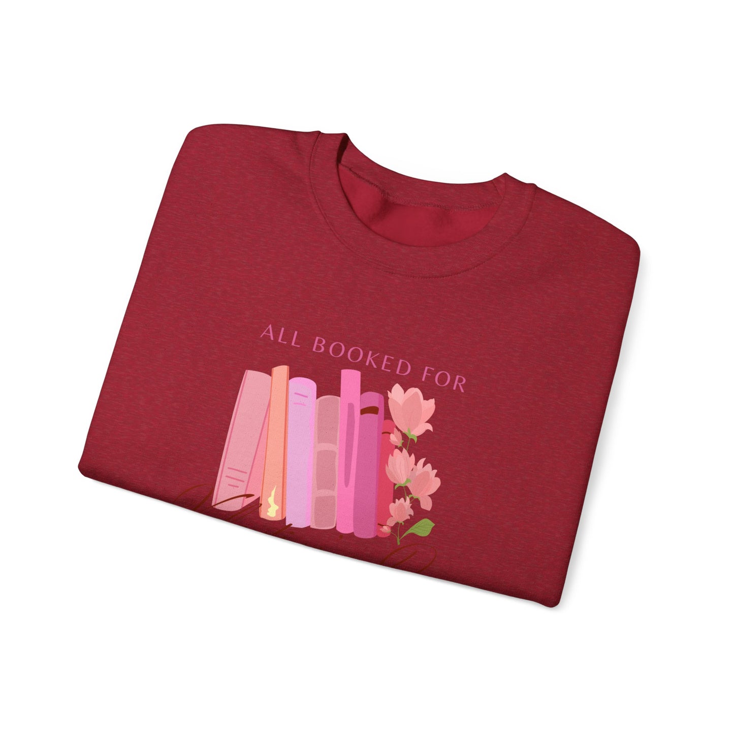 Valentine's Day Book Lover Crewneck Sweatshirt - All Booked