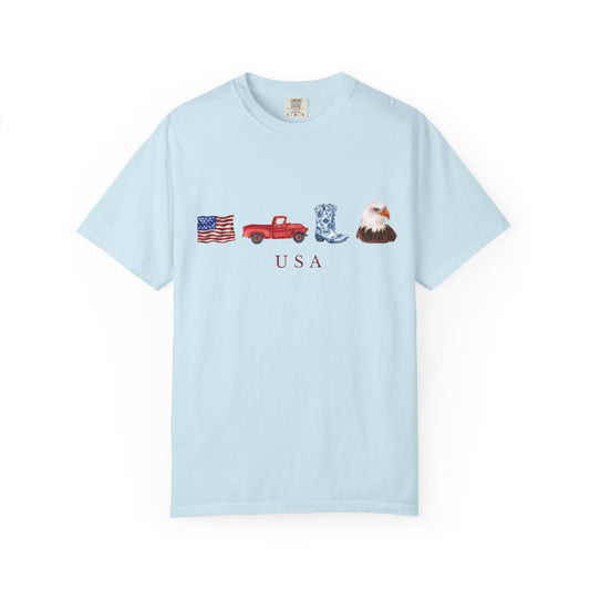 T-Shirt USA Truck Boots Eagle