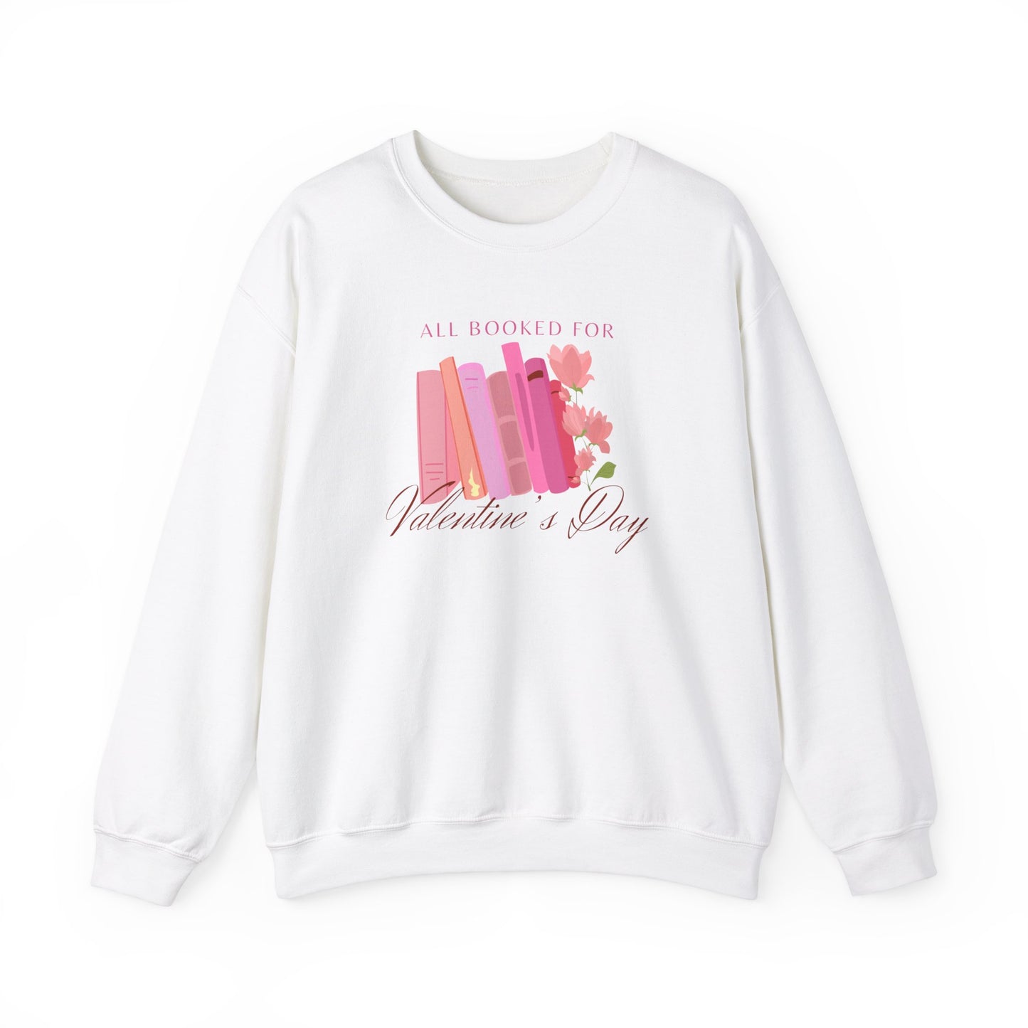 Valentine's Day Book Lover Crewneck Sweatshirt - All Booked