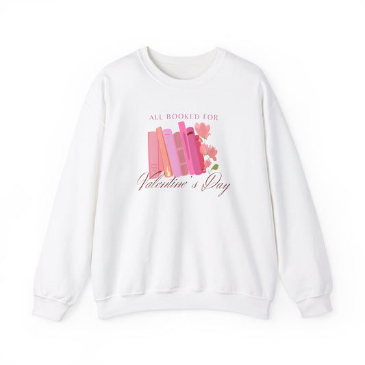 Valentine's Day Book Lover Crewneck Sweatshirt - All Booked