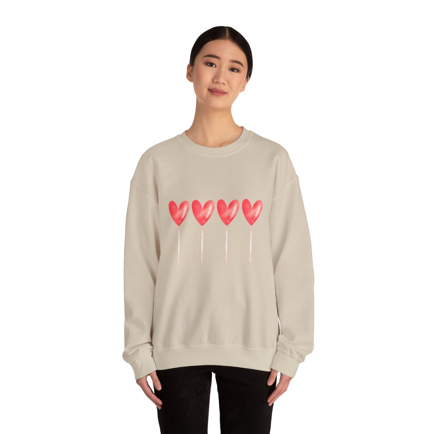 Love Hearts Crewneck Sweatshirt - Unisex Heavy Blend™