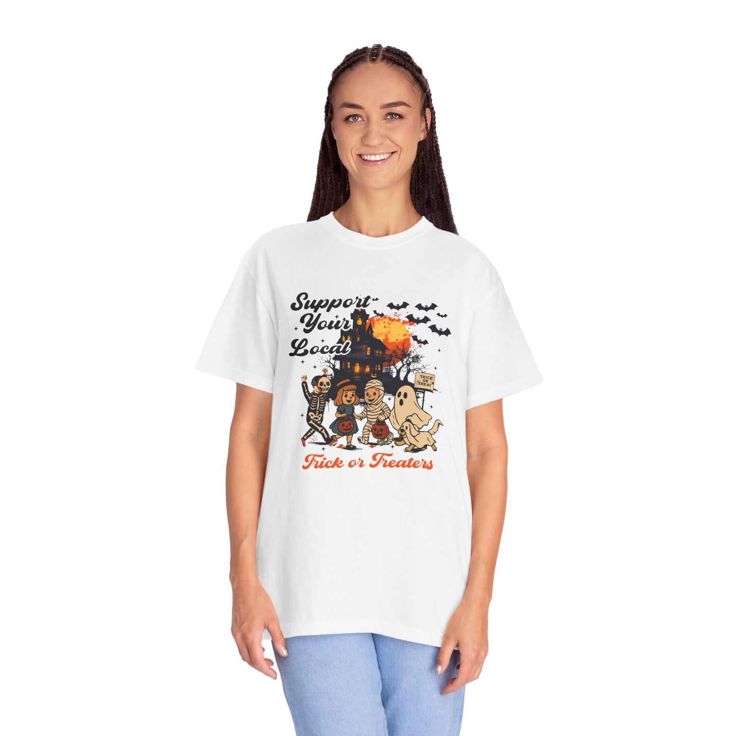 Support Your Local Trick or Treaters T-shirt | Fun Fall Apparel, Halloween Shirt, Unisex Tee, Gift for Halloween Lovers, Cozy Festival Wear