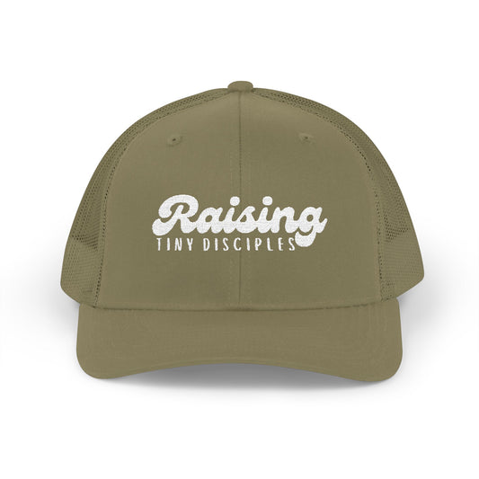 Raising Tiny Disciples Snapback Trucker Cap - Stylish Kids Hat, Perfect Gift for Parents, Family Outings, Birthdays, and More