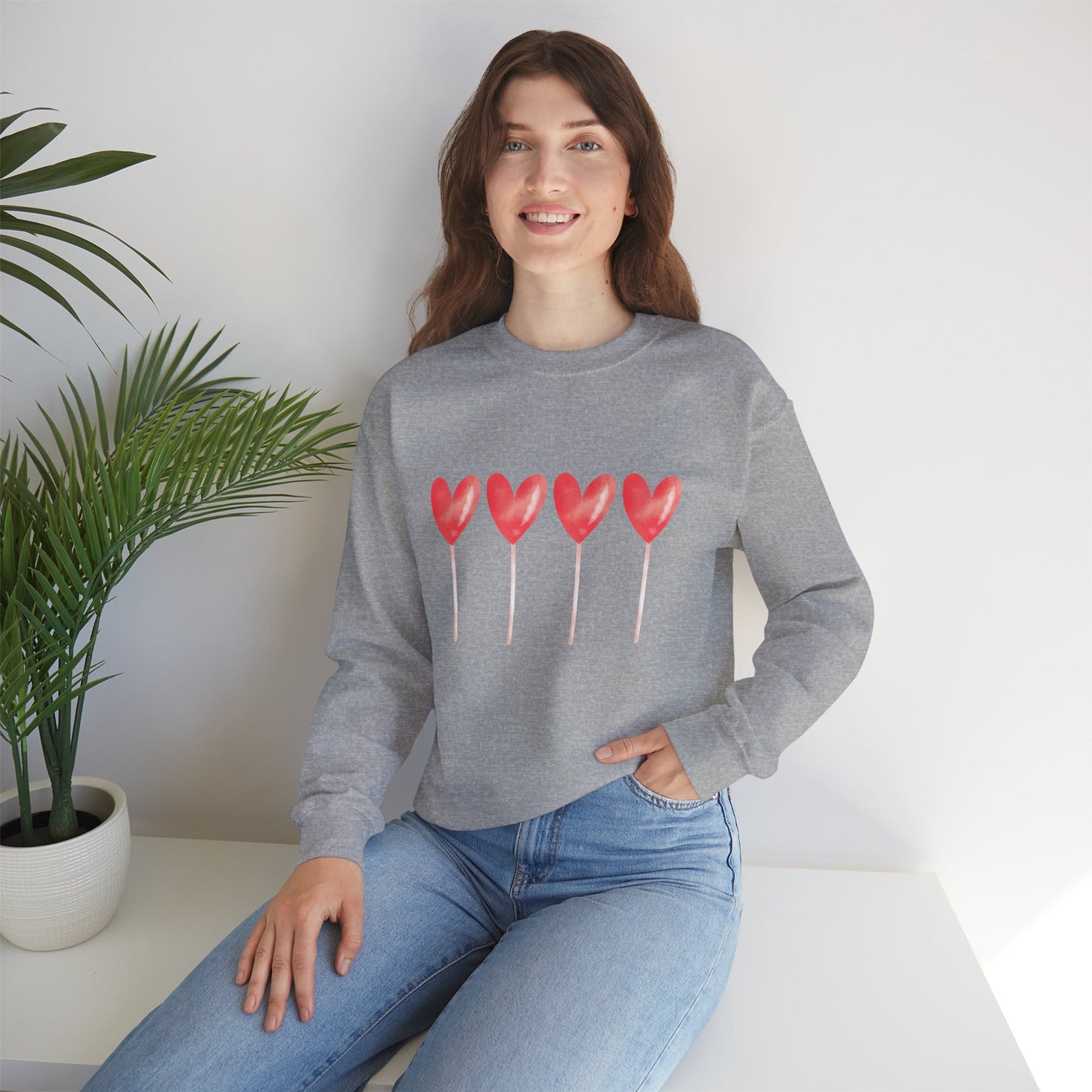Love Hearts Crewneck Sweatshirt - Unisex Heavy Blend™