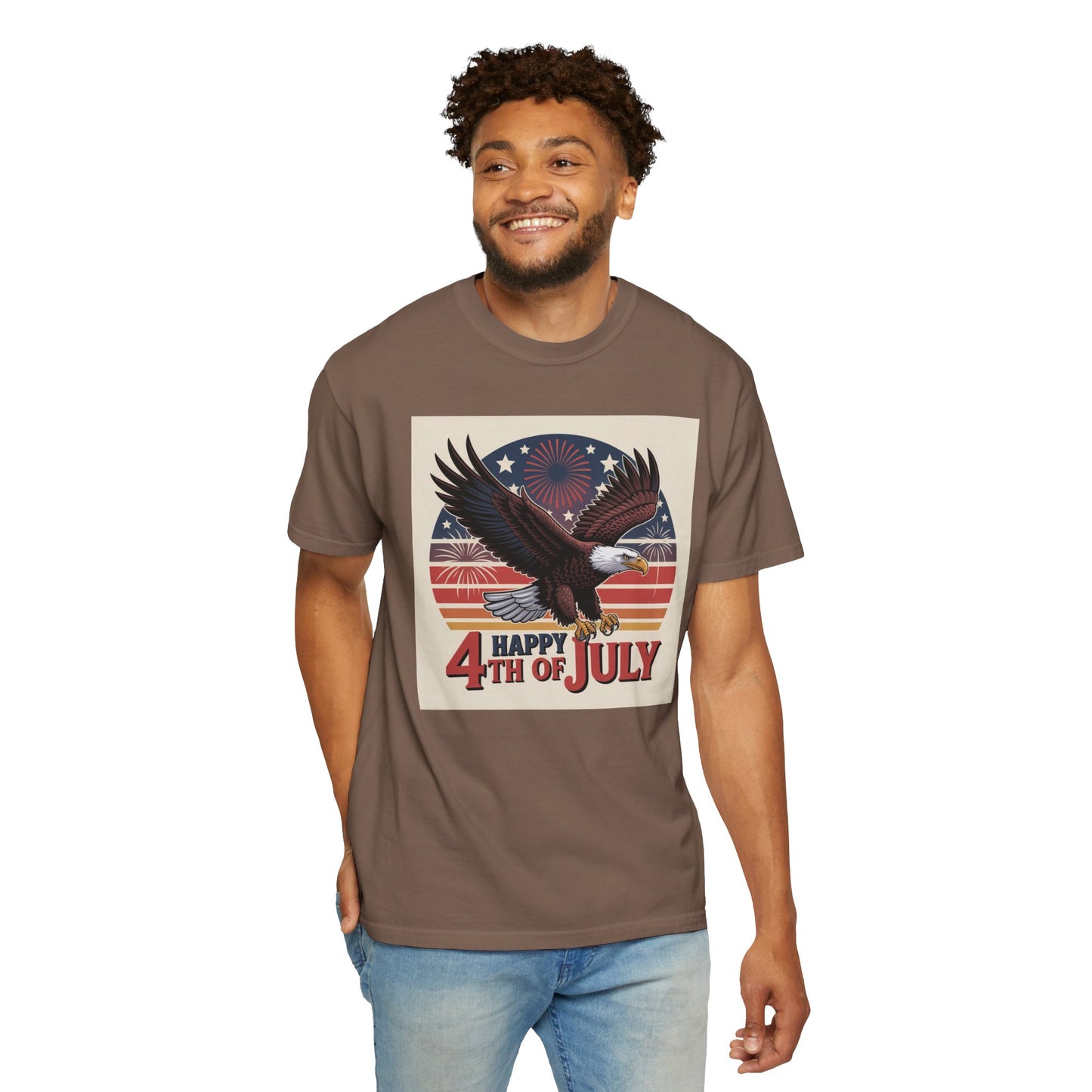Patriotic Eagle Tee - Perfect for Independence Day, Fourth of July Celebrations, Summer Casual Wear, Unisex, Vintage Style, Gift Idea