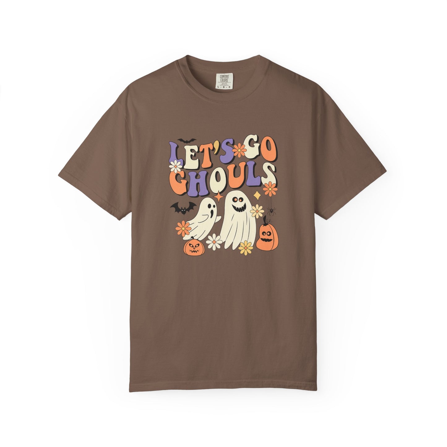 Let's Go Ghouls Halloween T-Shirt, Unisex Garment-Dyed Tee for Spooky Season, October Celebrations, Halloween Party Shirt, Ghostly Graphics