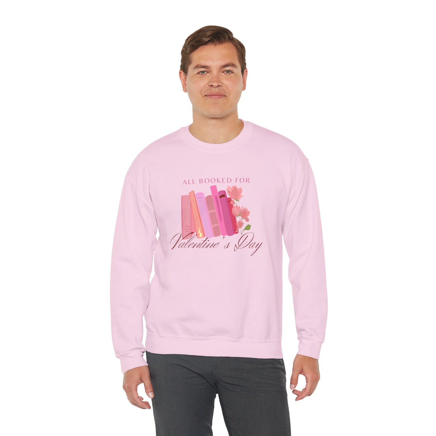 Valentine's Day Book Lover Crewneck Sweatshirt - All Booked
