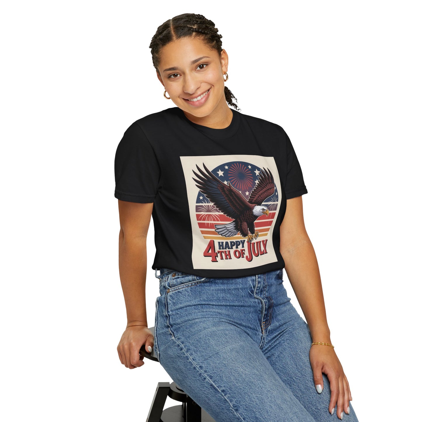 Patriotic Eagle Tee - Perfect for Independence Day, Fourth of July Celebrations, Summer Casual Wear, Unisex, Vintage Style, Gift Idea