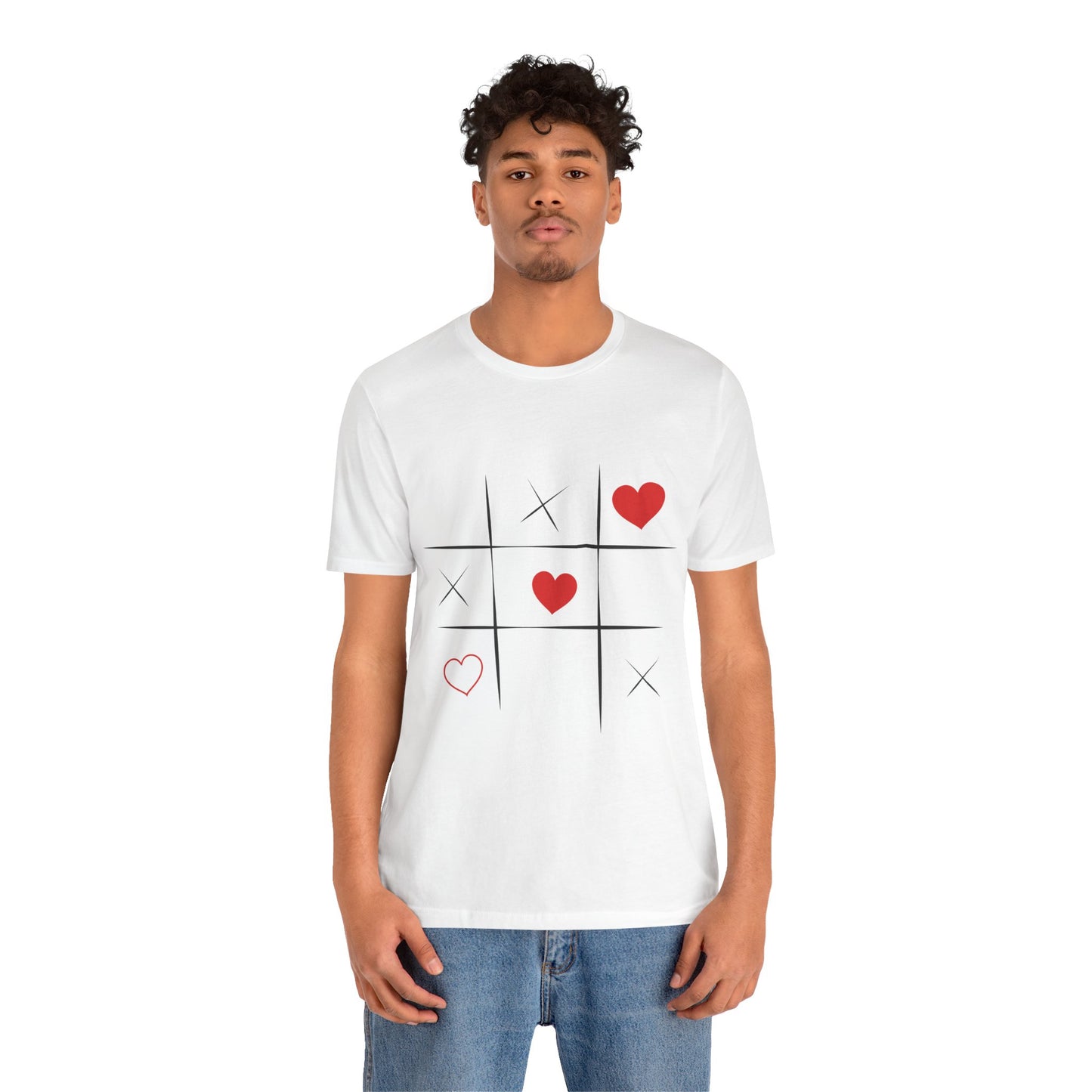 Love Game Tic Tac Toe Hearts T-Shirt