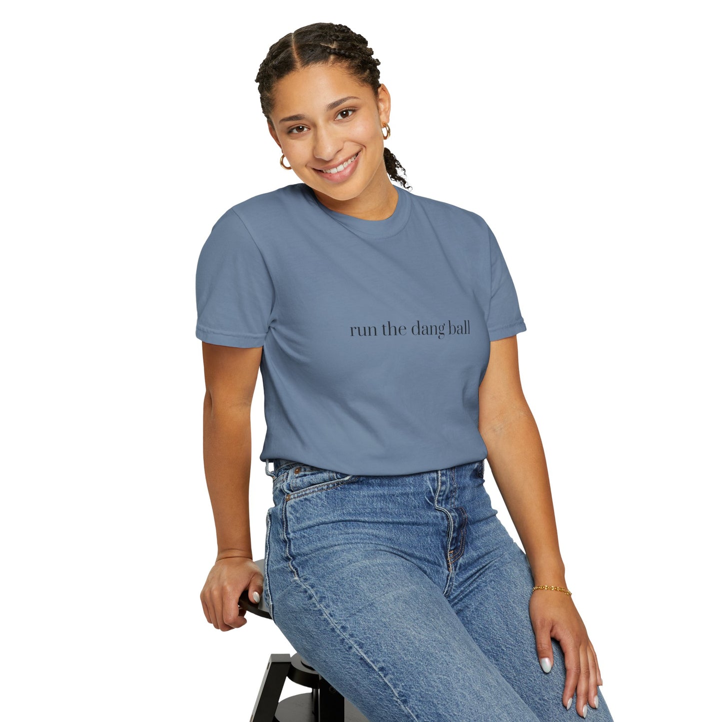 Casual Statement T-Shirt - Run the Dang Ball, Unisex tee for Sports Lovers, Fun Casual Wear, Gift for Friends, Motivational Shirt