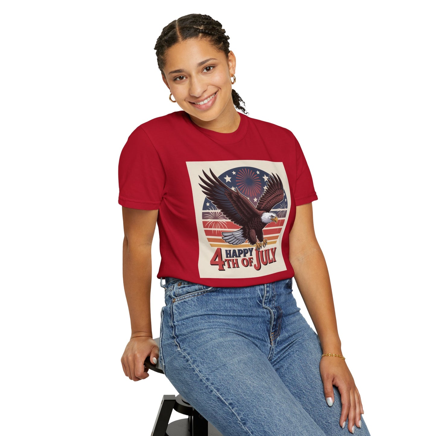 Patriotic Eagle Tee - Perfect for Independence Day, Fourth of July Celebrations, Summer Casual Wear, Unisex, Vintage Style, Gift Idea