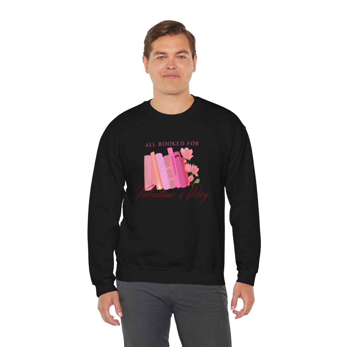 Valentine's Day Book Lover Crewneck Sweatshirt - All Booked