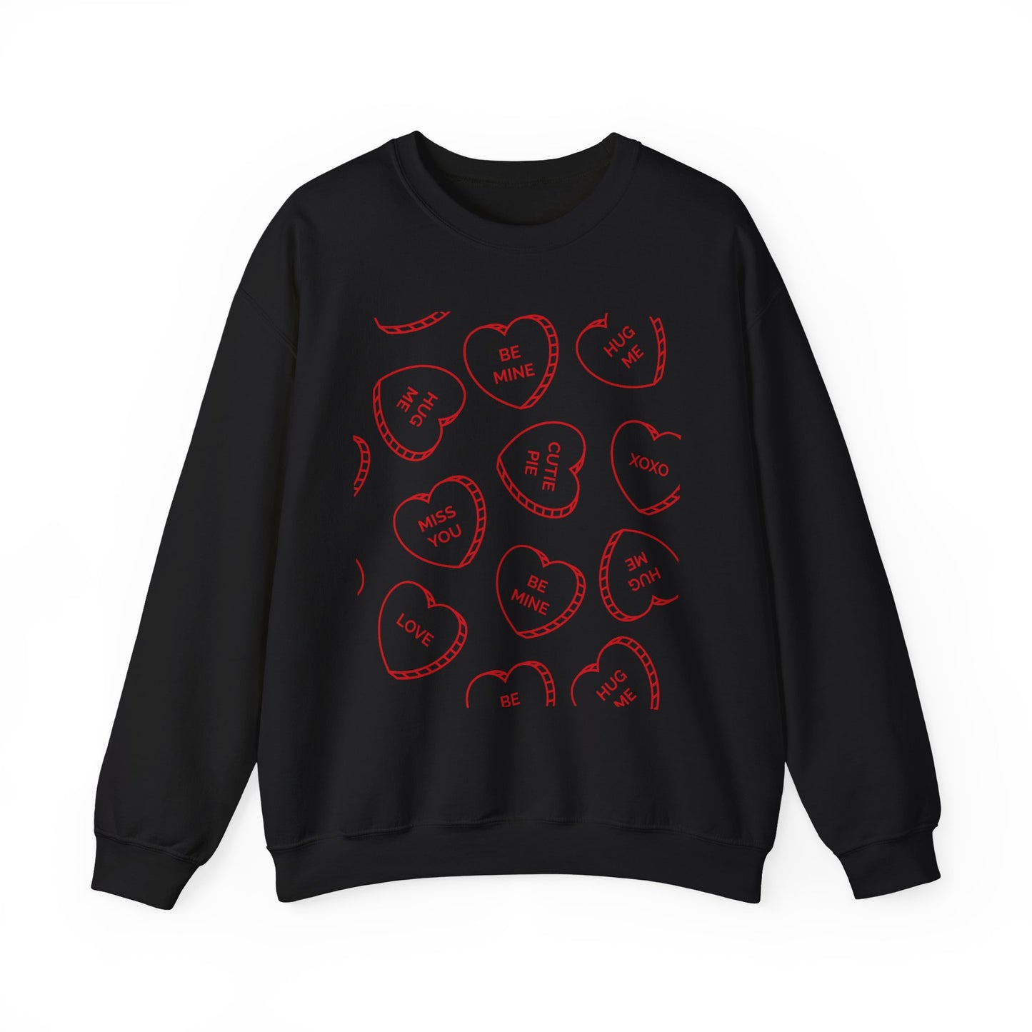 Candy Heart Crewneck Sweatshirt - Heart Design - Cute and Cozy