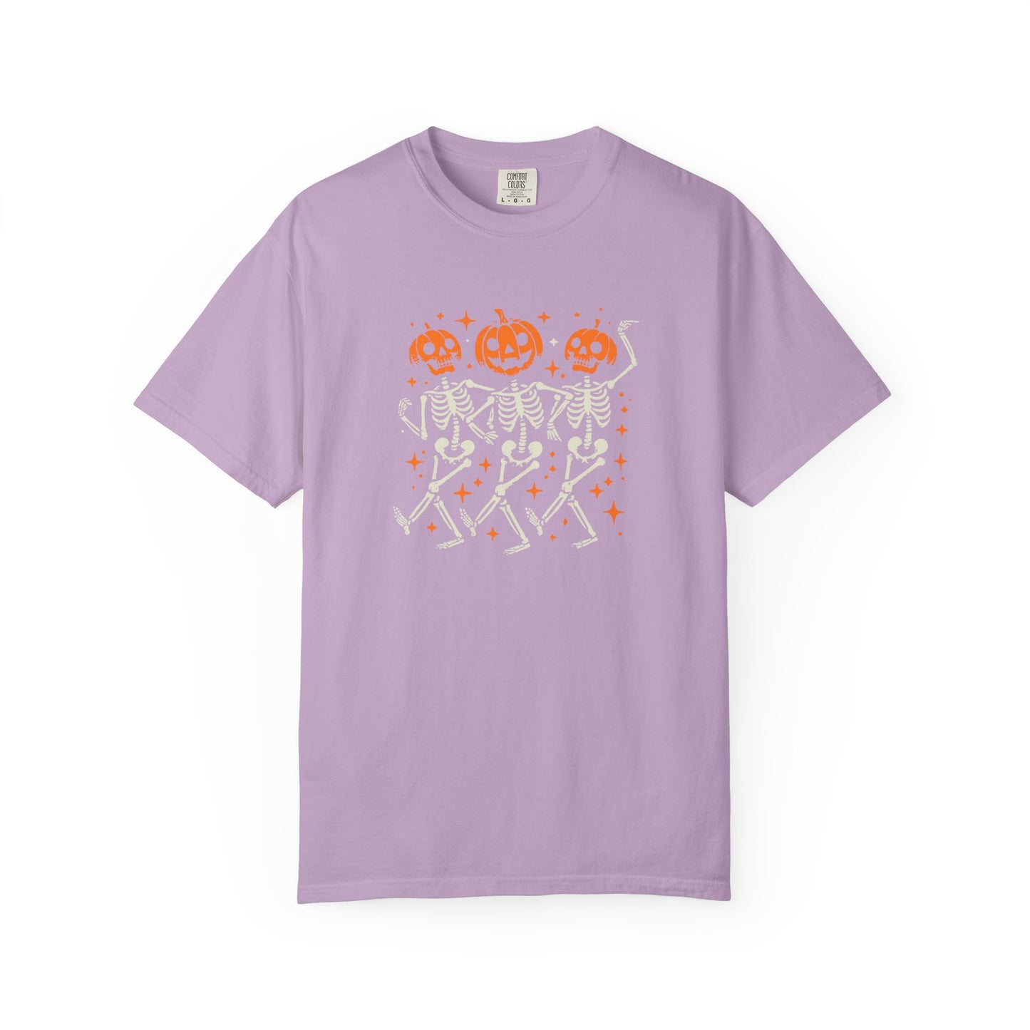 Spooky Pumpkin Skeleton Dancing Unisex T-shirt, Halloween T-shirt, Cute Fall Shirt, Pumpkin Graphic Tee, Autumn Apparel, Trick or Treat Tee