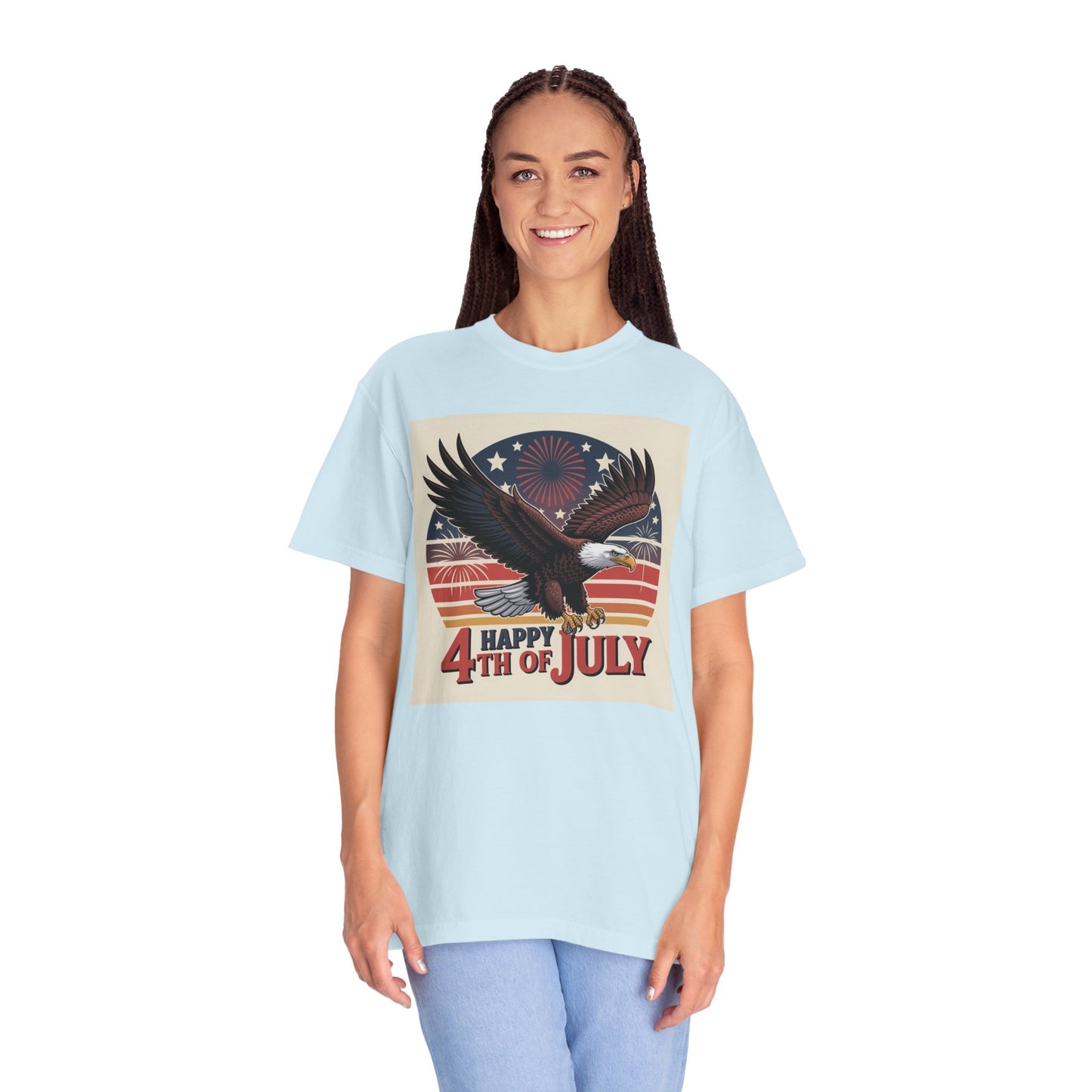 Patriotic Eagle Tee - Perfect for Independence Day, Fourth of July Celebrations, Summer Casual Wear, Unisex, Vintage Style, Gift Idea