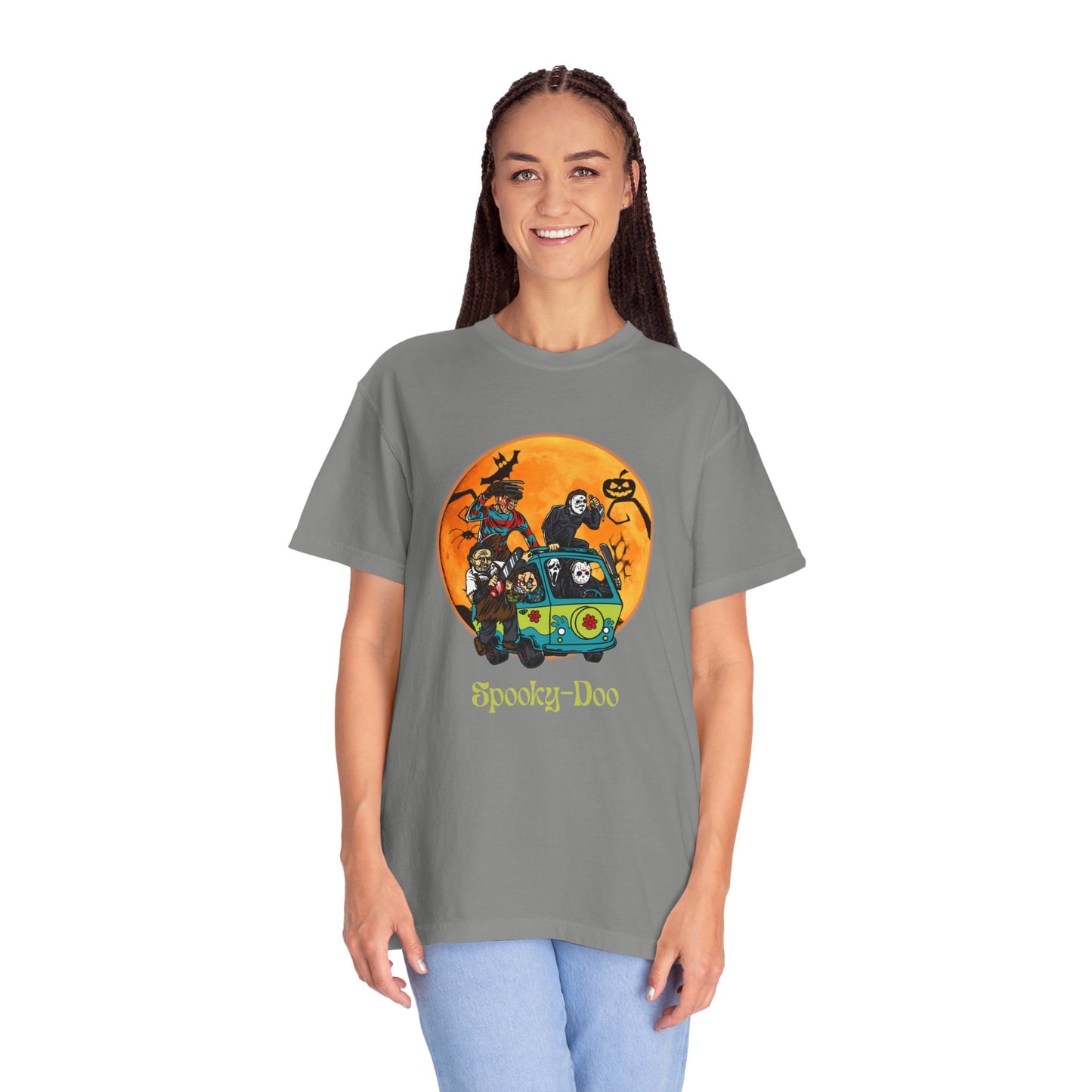 Spooky-Doo, Horror Characters, Unisex T-shirt for Halloween, Cozy Graphic Tee, Perfect for Costume Parties, Halloween Celebration, Gift for Fans