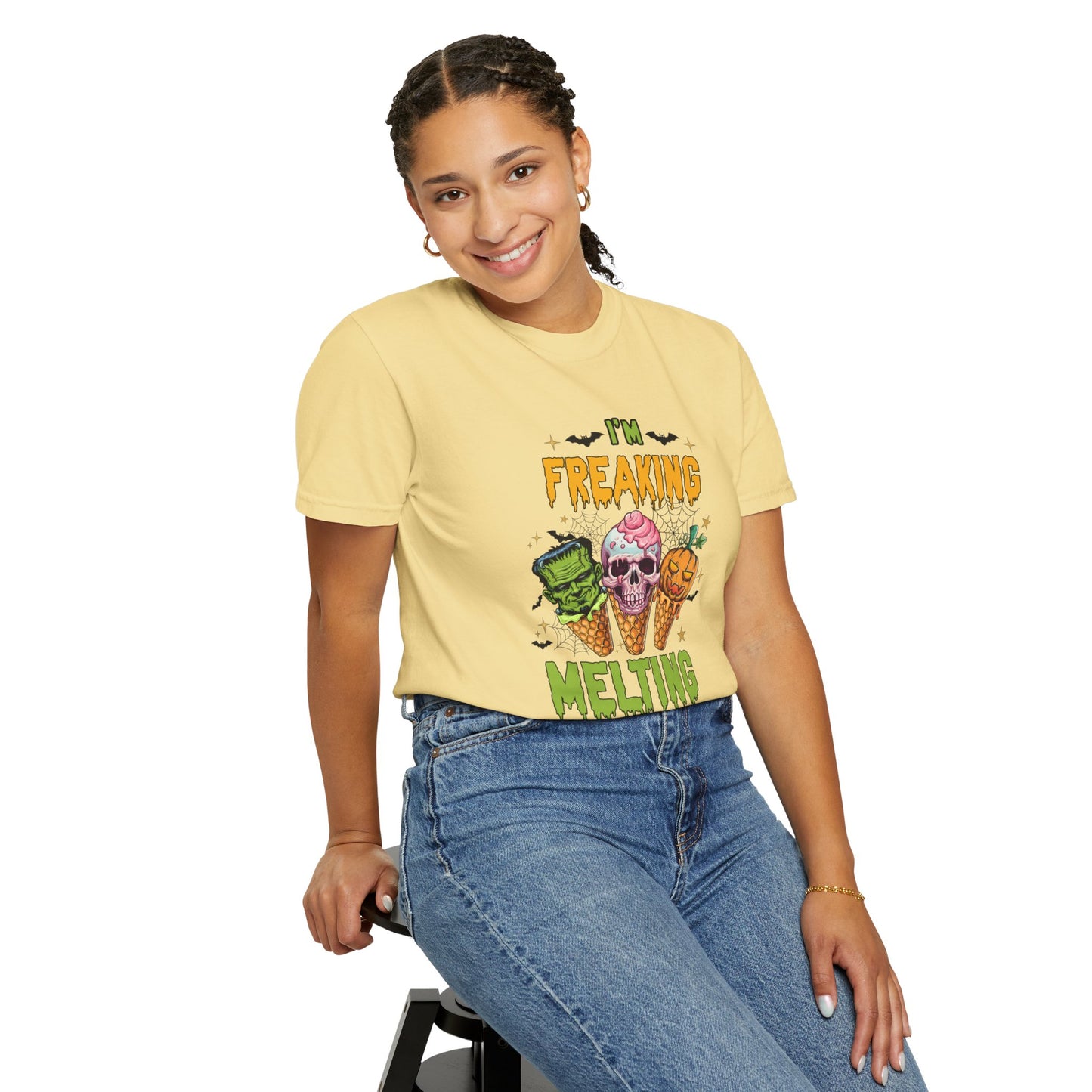 Halloween Ice Cream T-Shirt | I'm Freaking Melting | Fun Graphic Tee, Spooky Apparel, Unisex Shirt, Fall Fashion, Trick-or-Treat Shirt, Party Outfit