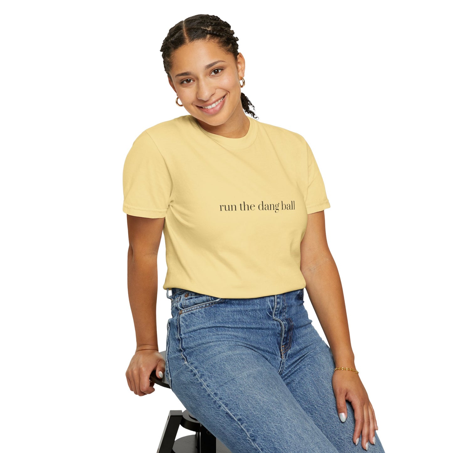 Casual Statement T-Shirt - Run the Dang Ball, Unisex tee for Sports Lovers, Fun Casual Wear, Gift for Friends, Motivational Shirt