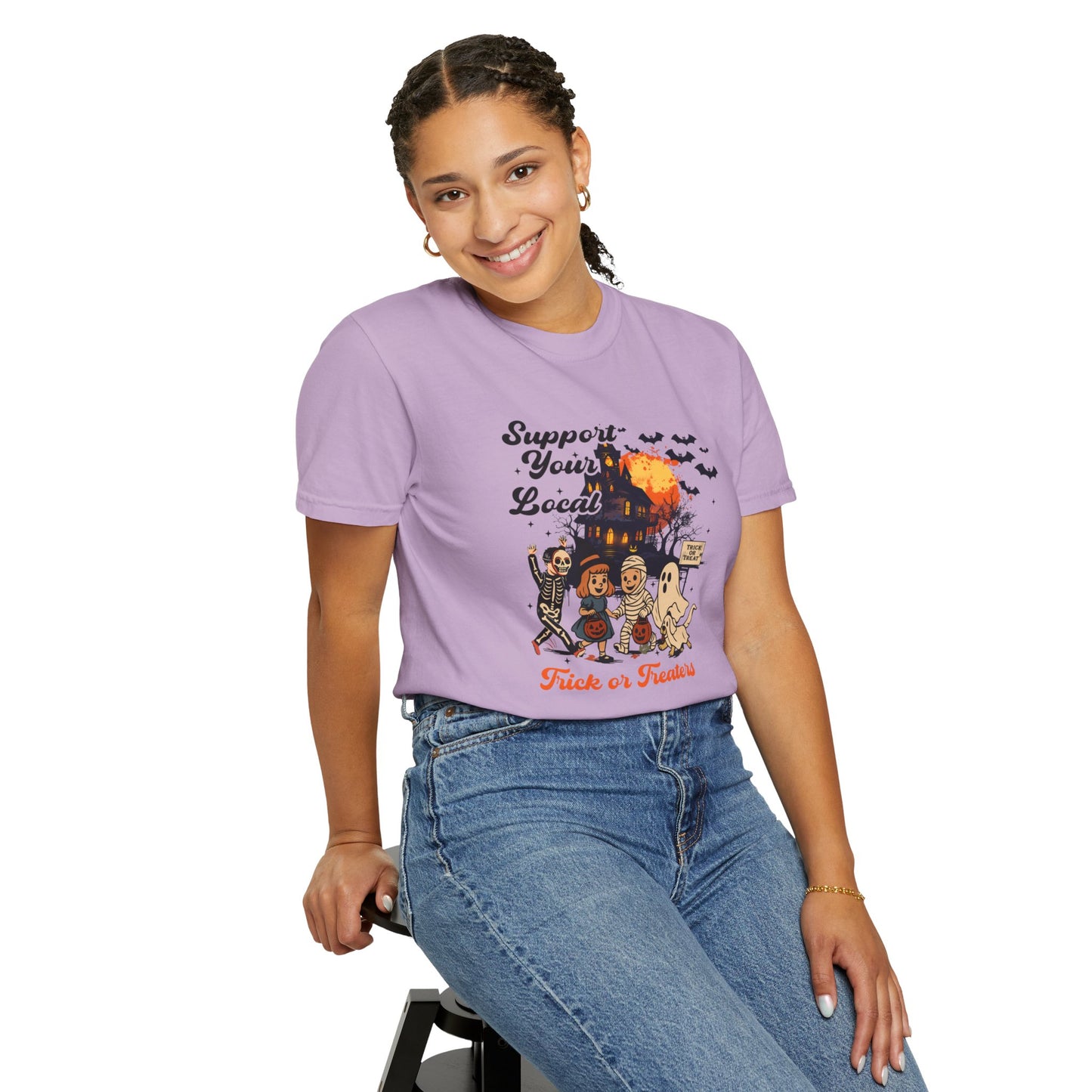 Support Your Local Trick or Treaters T-shirt | Fun Fall Apparel, Halloween Shirt, Unisex Tee, Gift for Halloween Lovers, Cozy Festival Wear