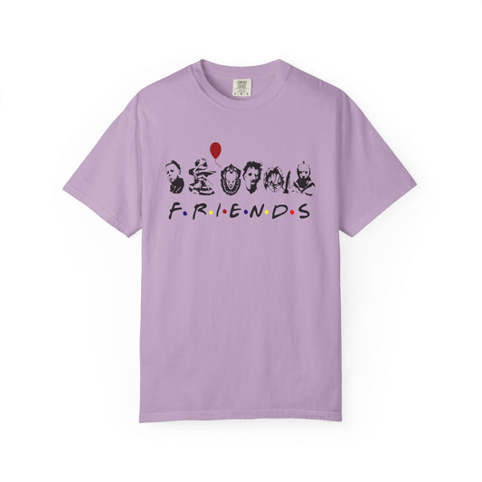 Friends-Inspired Garment-Dyed T-Shirt, Casual Tee, Gift for Fans, Retro Style Shirt, Everyday Wear, Unisex Apparel