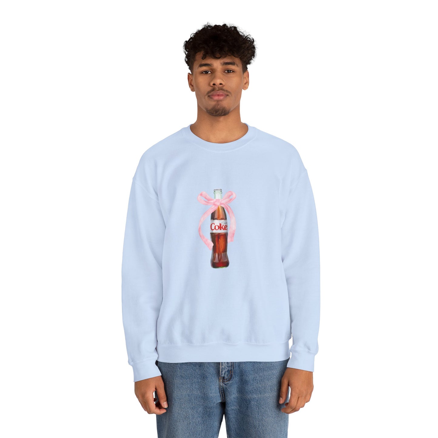 Diet Coke Ribbon Unisex Crewneck Sweatshirt - Cozy Vintage Soda Style