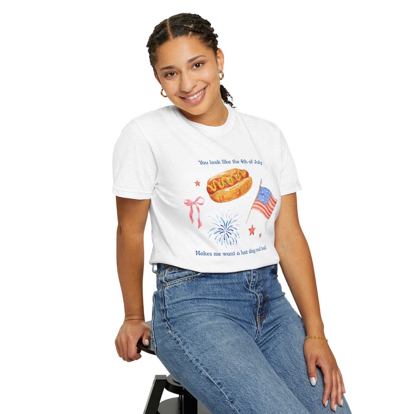 T-Shirt - You Look Like the 4th of July Makes Me Want a Hot Dog Real Bad v1
